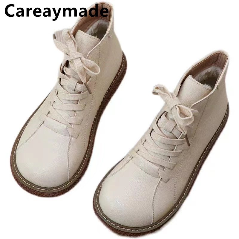 Women'S Shoes Big Feet - Careaymade-Vintage Phối Ren Giày Bốt Nữ