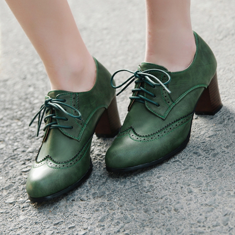 Women'S Shoes Big Feet - Vintage Women's High Heels Loafer Shoes