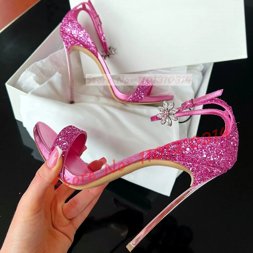 Women Shoes Luxury Brand - Cao Cấp Lấp Lánh Hồng Gót