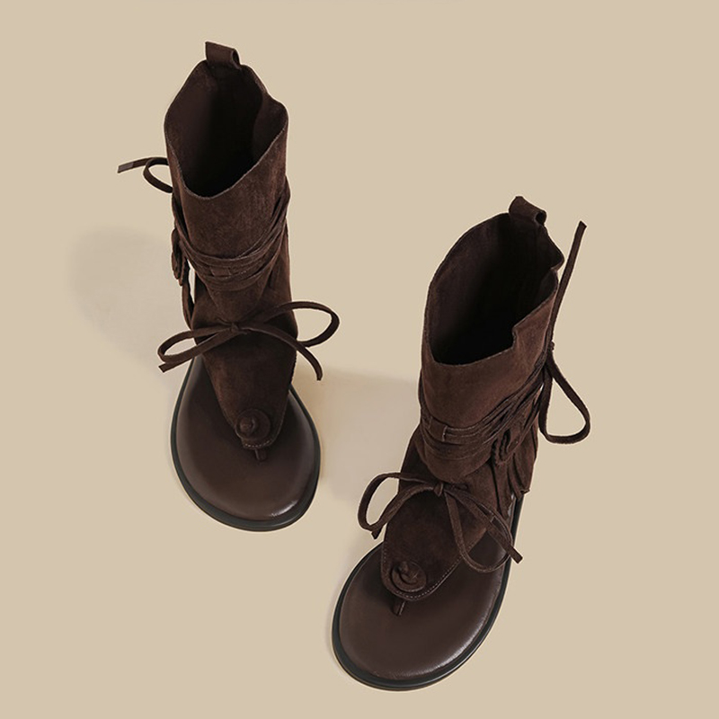 Ankle Sandals Boots Suede Open - đánh giá và giá Thong Flat Sandal