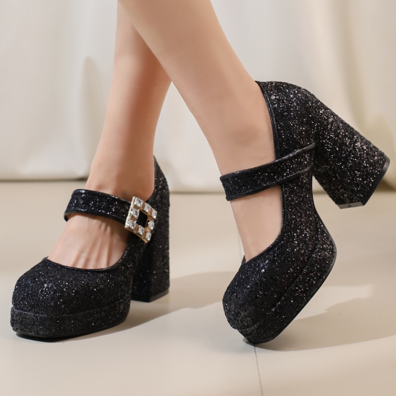 Women's Block High Heels Mary  - đánh giá và giá Women'S Shoes Big Feet