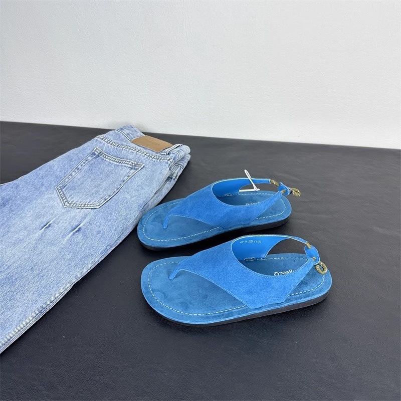 Korean Minimalist Suede Slingb - đánh giá và giá Thong Flat Sandal