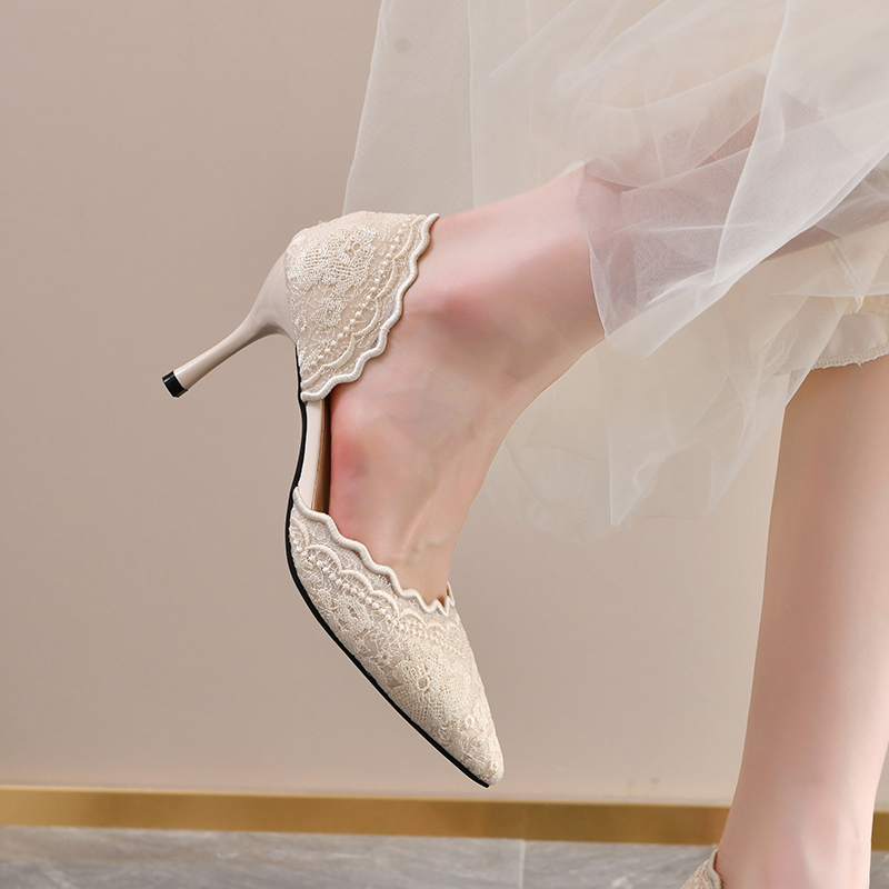 Lace Pointed Toe High Heels Wo - đánh giá và giá Women'S Shoes Quality