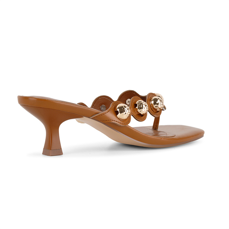 Onlymaker Square Toe Brown Tho - đánh giá và giá Thong Flat Sandal