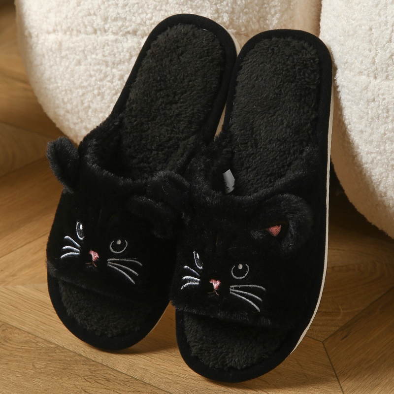 Cute Cat Plush Flip Flops For  - đánh giá và giá Thong Flat Sandal