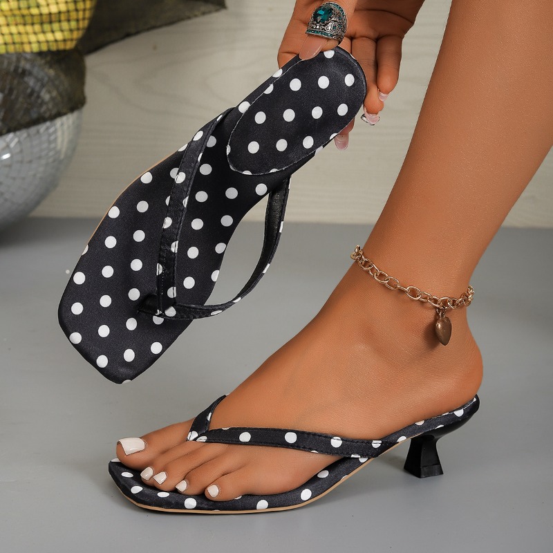 2026 New Summer Polka Dot Open - đánh giá và giá Thong Flat Sandal