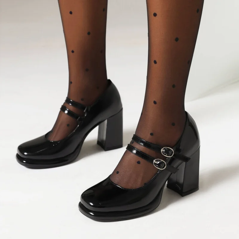 2024 New Patent Leather Double - đánh giá và giá Women'S Shoes Big Feet