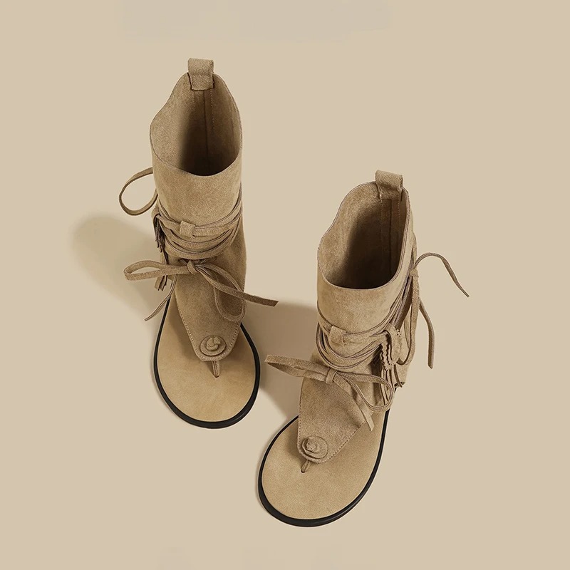 Women Sandals Gladiator Fringe - đánh giá và giá Thong Flat Sandal