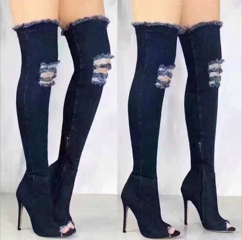 Boots Women Summer Autumn Thig - đánh giá và giá Women Shoes Jeans